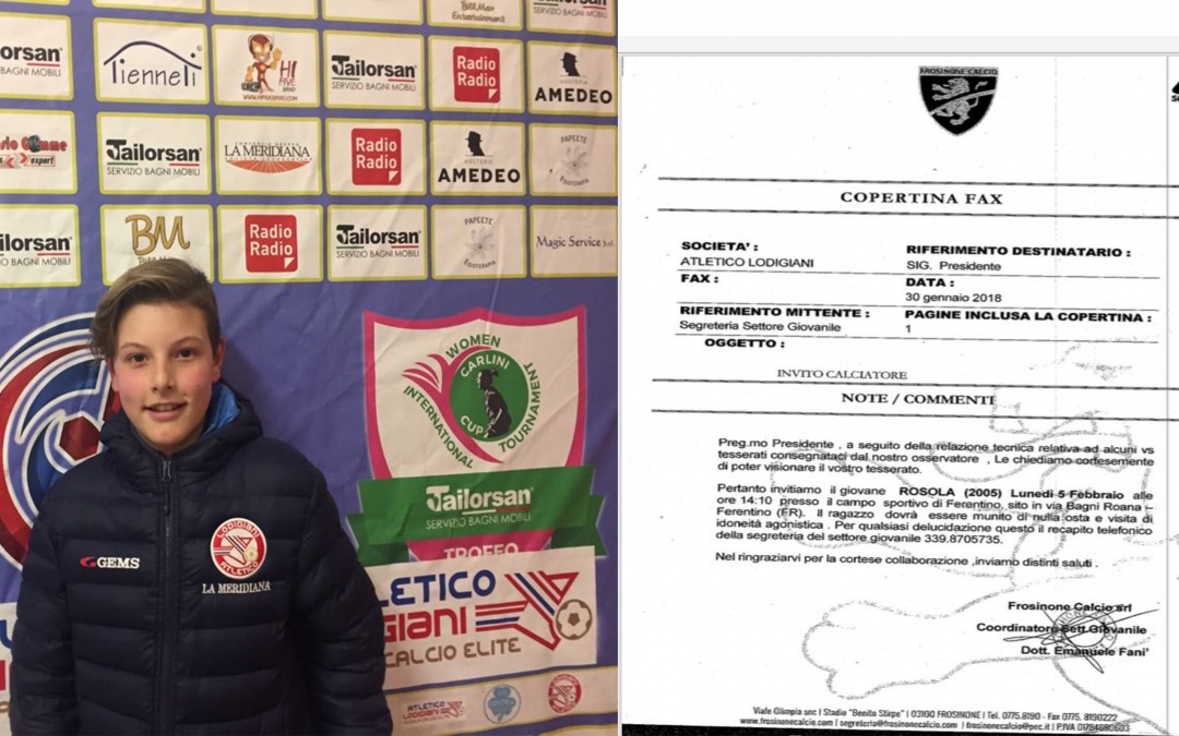 Il Frosinone visiona Federico Rosola dei 2005
