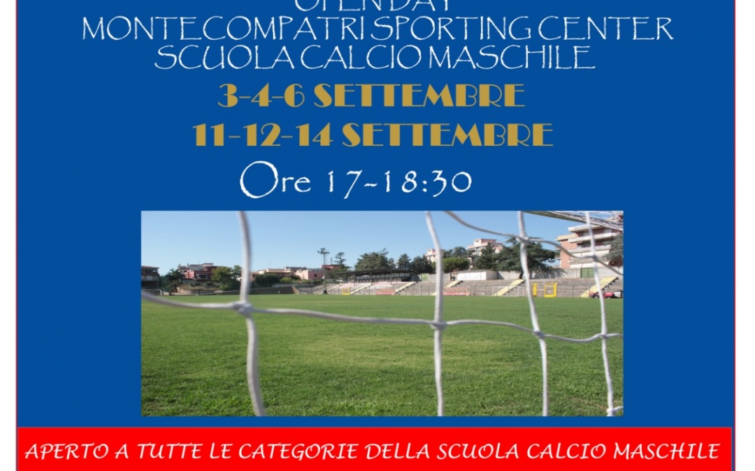 Scuola calcio: inizio settembre all’insegna degli Open Day a Montecompatri