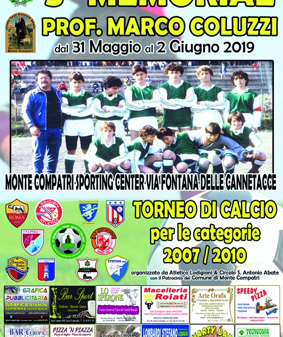 Scuola calcio: oggi al via il “Memorial Coluzzi”