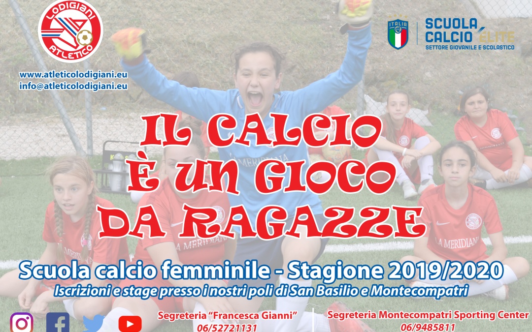 Aperte le iscrizioni alla scuola calcio femminile