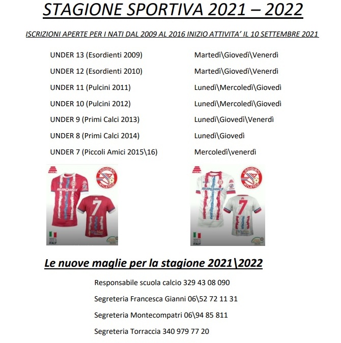 Scuola Calcio 2021-22, ripartiamo! Info e iscrizioni….
